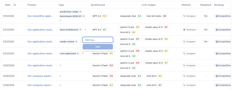 Evaluation Tagging Interface