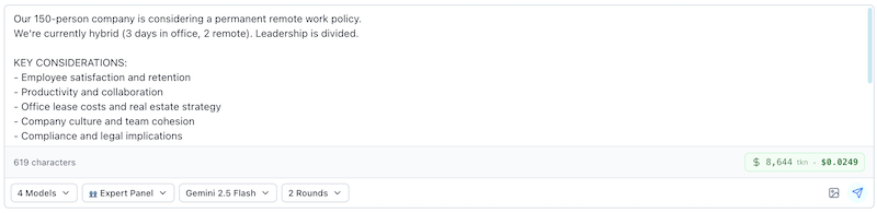 Expert Panel Input Prompt